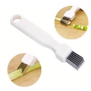 Easy-Cut Stainless Steel Two in One Onion Slicer & Shredder Kitchen Gadget - GUC